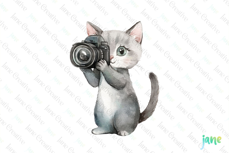 Cat Watercolor Cute Animals Photographer