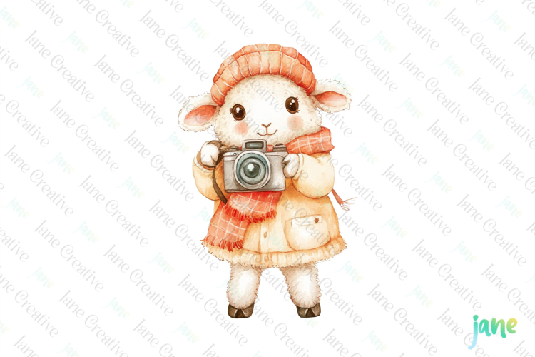 Sheep Watercolor Cute Animals Photographer
