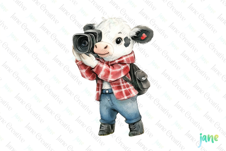 Cow Watercolor Cute Animals Photographer