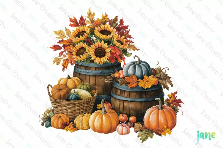 Watercolor Fall Clipart