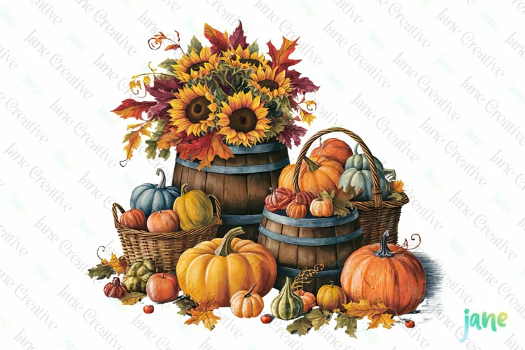 Watercolor Fall Clipart