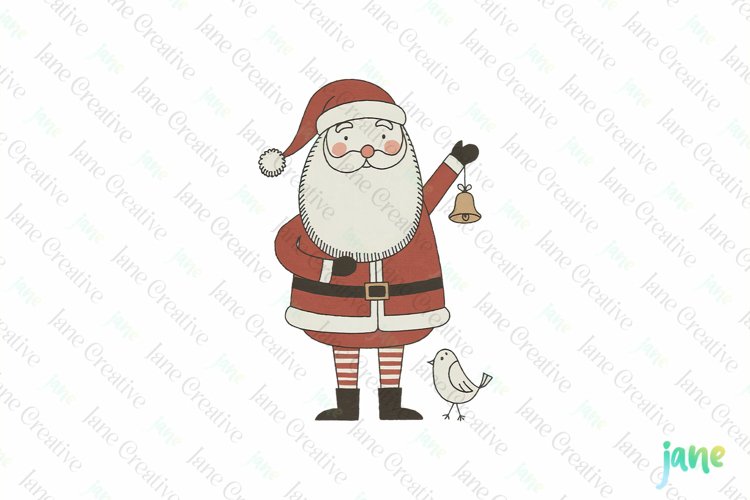 Cute Santa Clipart Image 16