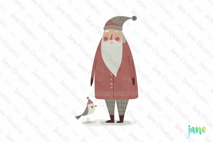 Whimsical Santa Christmas PNG Clipart