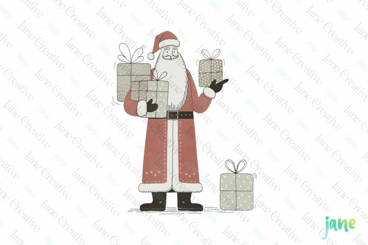 Cute Santa Clipart Image 23