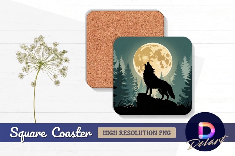Wolf Howling Silhouette Image 14