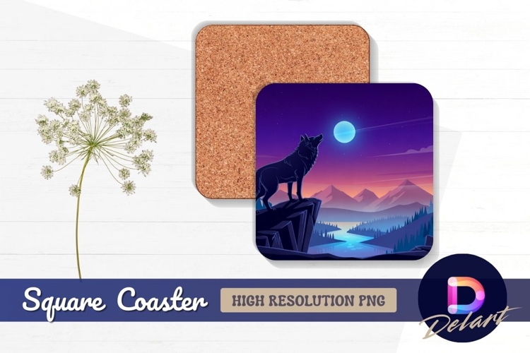 Wolf Howling At Moon Silhouette Image 14