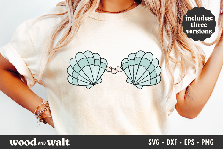 Clamshell Bra SVG | Mermaid Vibes PNG | Summer Design