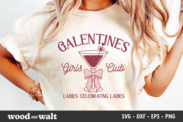 Galentines Girls Club SVG | Girly Coquette Valentine PNG
