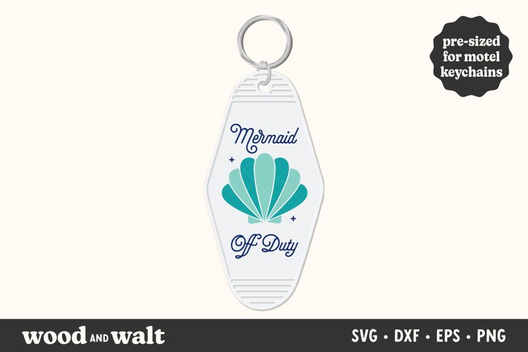 Mermaid Off Duty SVG | Summer Motel Keychain | Beach Design
