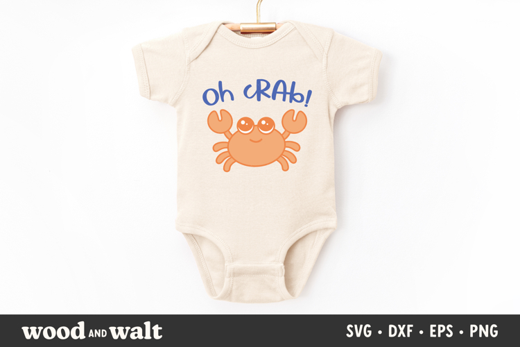 Oh Crab SVG | Funny Kids Summer PNG | Beach Baby Shirt