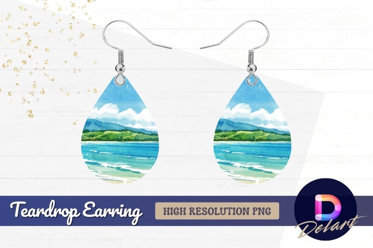 Watercolor Beach Clipart Image 3