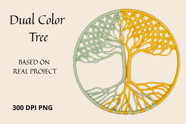 Dual Color Macrame Tree PNG Clipart