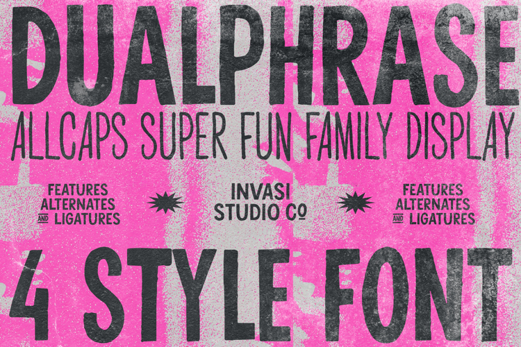 Dualphrase Rough Display Family