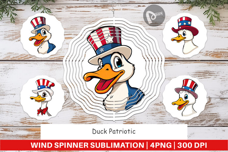 Wind Spinner Duck Patriotic example image 1