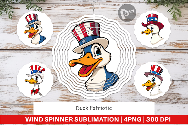 Wind Spinner Duck Patriotic