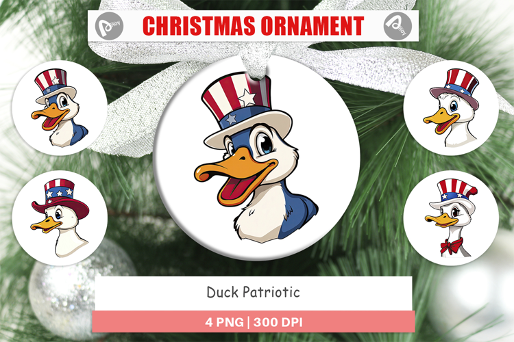 Ornament Duck Patriotic