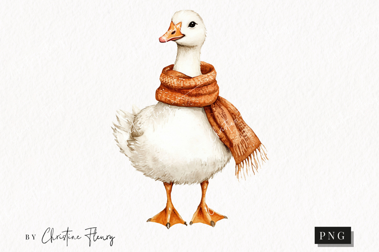 Cozy Fall Duck PNG