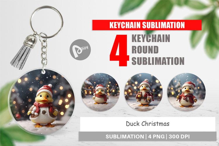 Keychain Duck Christmas