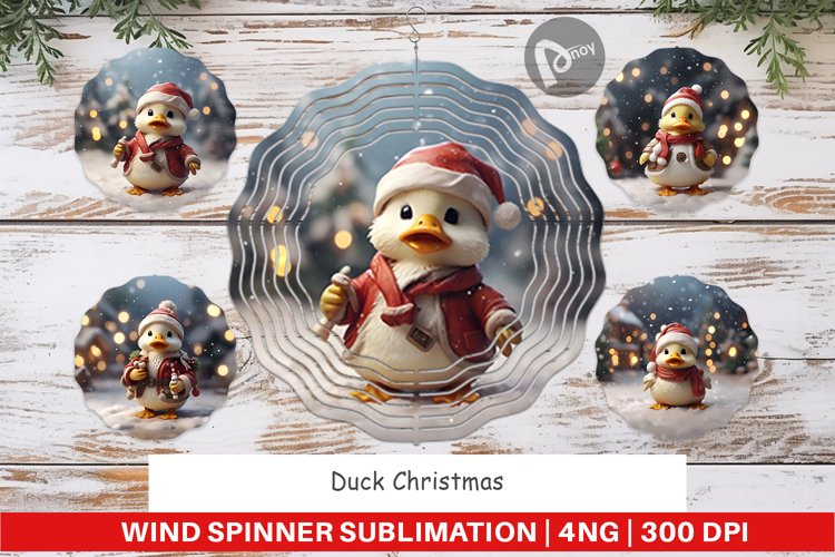 Wind Spinner Duck Christmas