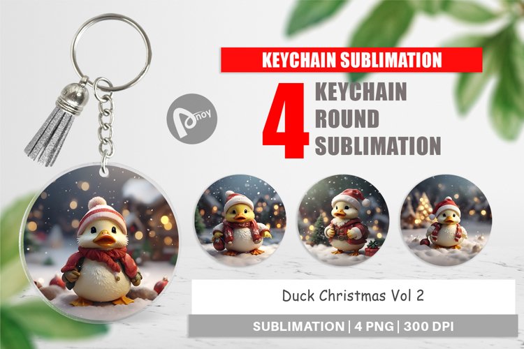 Keychain Duck Christmas