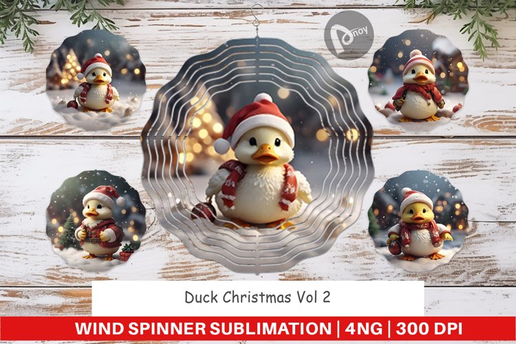 Wind Spinner Duck Christmas
