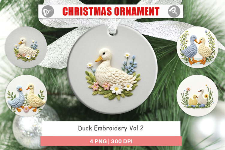 Ornament Duck Embroidery example image 1