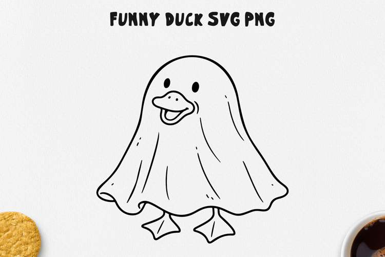Cute Duck Doodle Clipart PNG SVG