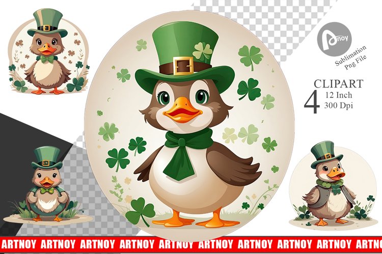 Duck St. Patrick Clipart