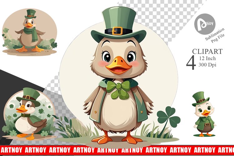 Duck St. Patrick Clipart