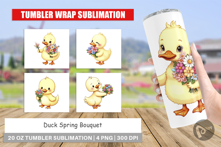 Tumbler Duck Spring Bouquet
