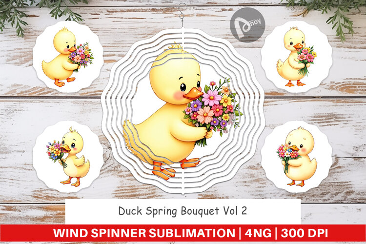 Wind Spinner Duck Spring Bouquet example image 1
