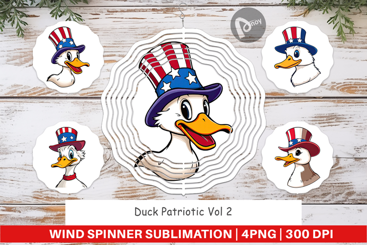 Wind Spinner Duck Patriotic