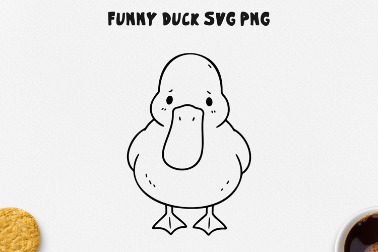 Cute Duck Doodle Clipart PNG SVG