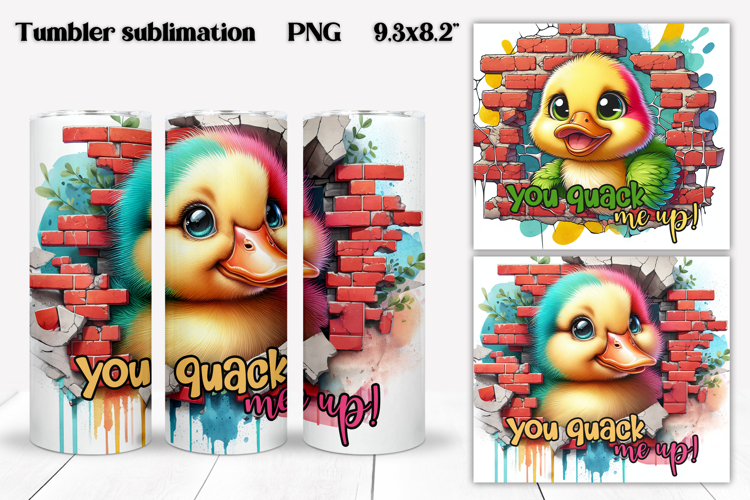 Funny duck tumbler sublimation | Sarcastic quote tumbler PNG
