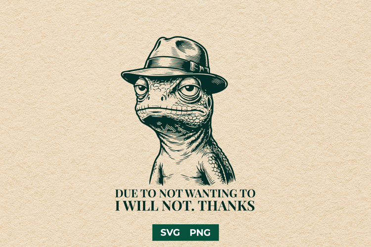 Funny Lizard SVG Sarcastic Introvert Quote Design