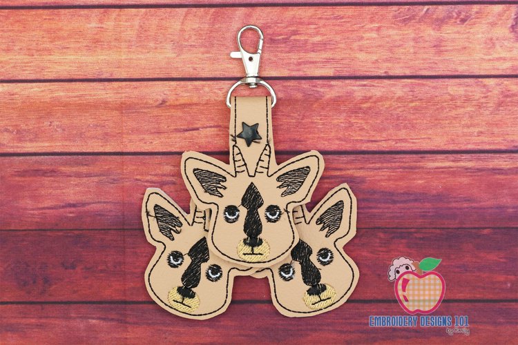 Duiker Head Keyfob Keychain ITH example image 1