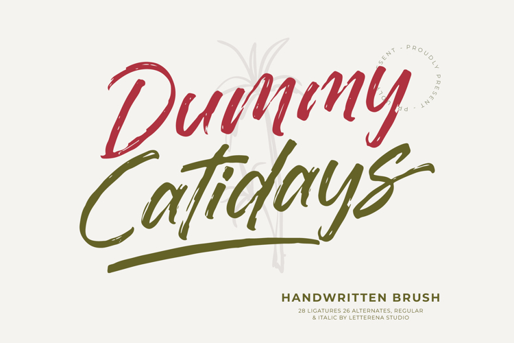 Dummy Catidays Handwritten Brush Font