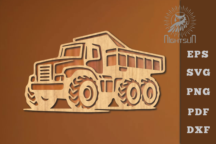 Dump Truck Lasercut Decoration SVG