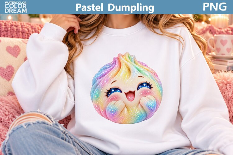 Pastel Rainbow Dumpling | Kawaii Sublimation example image 1