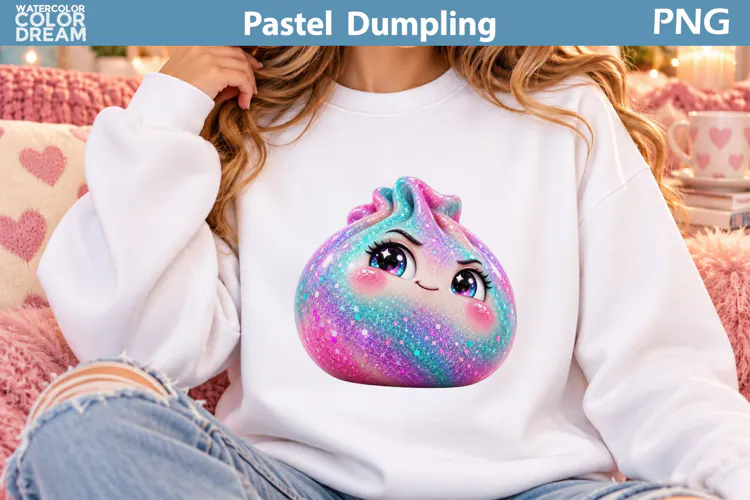Iridescent Dumpling | Rainbow Glitter Dumpling Sublimation