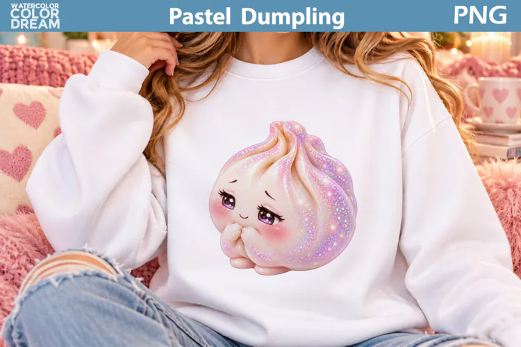 Shy Pastel Dumpling | Cute Kawaii Sublimation