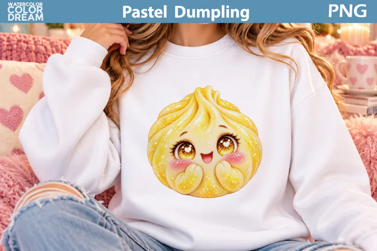 Yellow Pastel Dumpling | Kawaii Sublimation