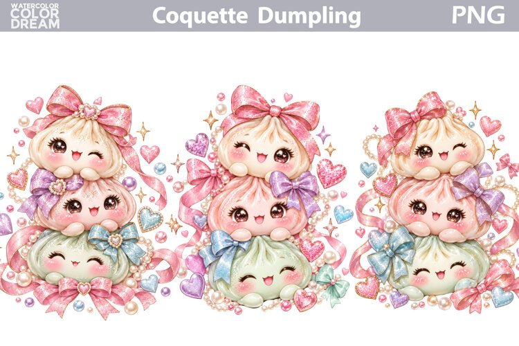 Coquette Dumling Clipart | Cute Sublimation example image 1