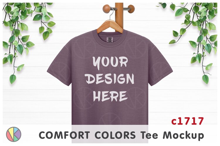 Dusk Comfort Colors 1717 T-Shirt Mockup.