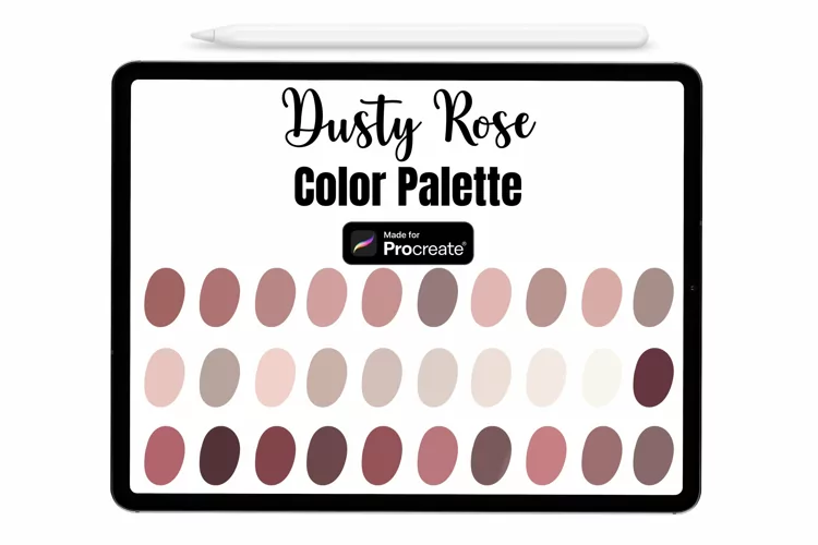 Dusty Rose Procreate Palette - Procreate Color palette