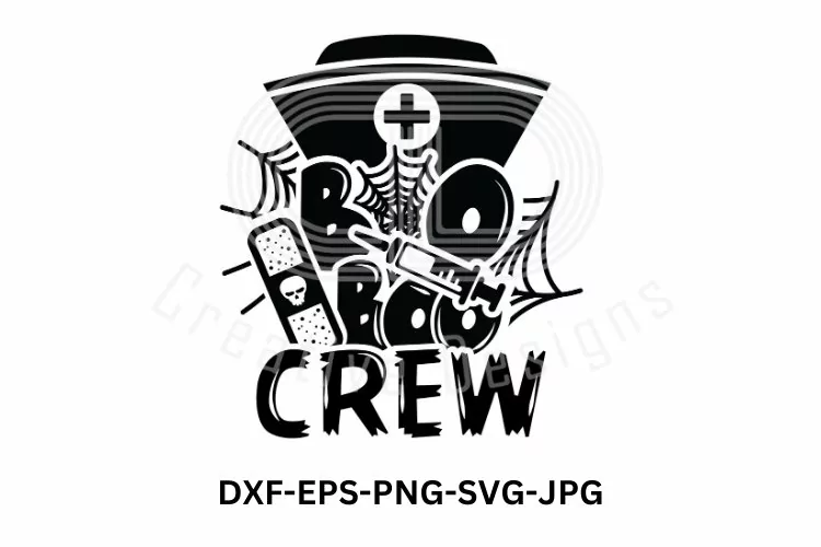 "Boo Boo Crew Nursing SVG Design" | Instant Download
