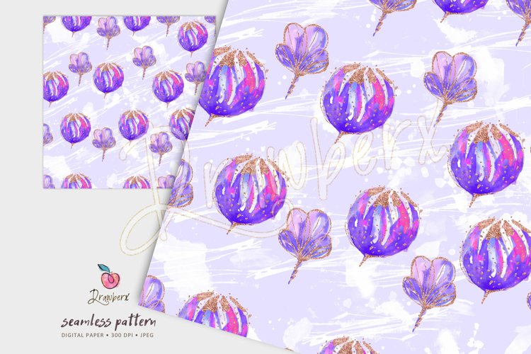 Magical Floral Pattern, Fairy flowers seamless file DXs