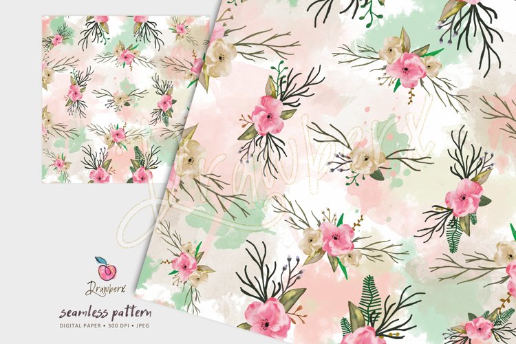 Floral Seamless Pattern, camellia seamless file DXs