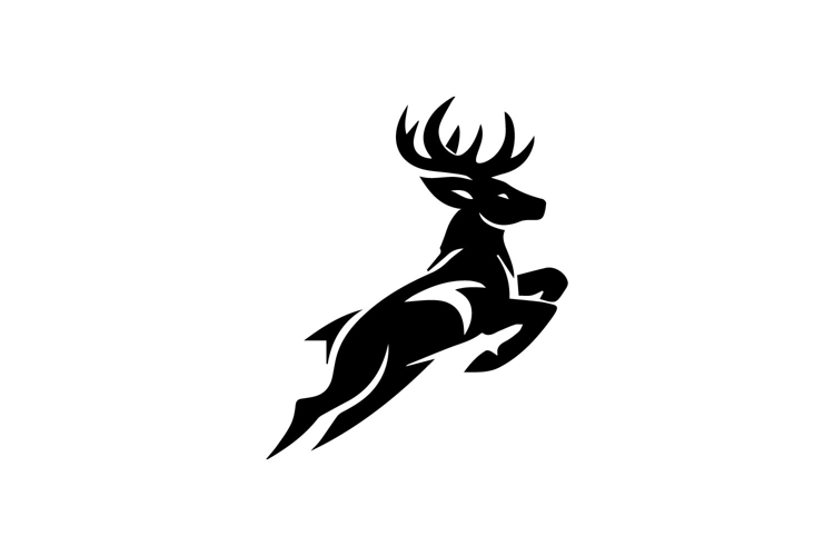Dynamic Leaping Deer Logo Design