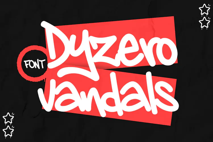 Dyzero Vandal Urban Graffiti Font | Bold Handstyle Display
